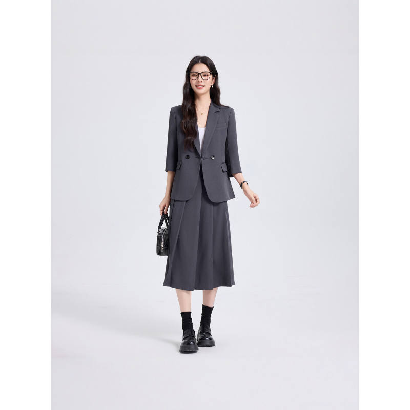 Women Formal Wear Pants - Navy Blue Women's Suit Set for