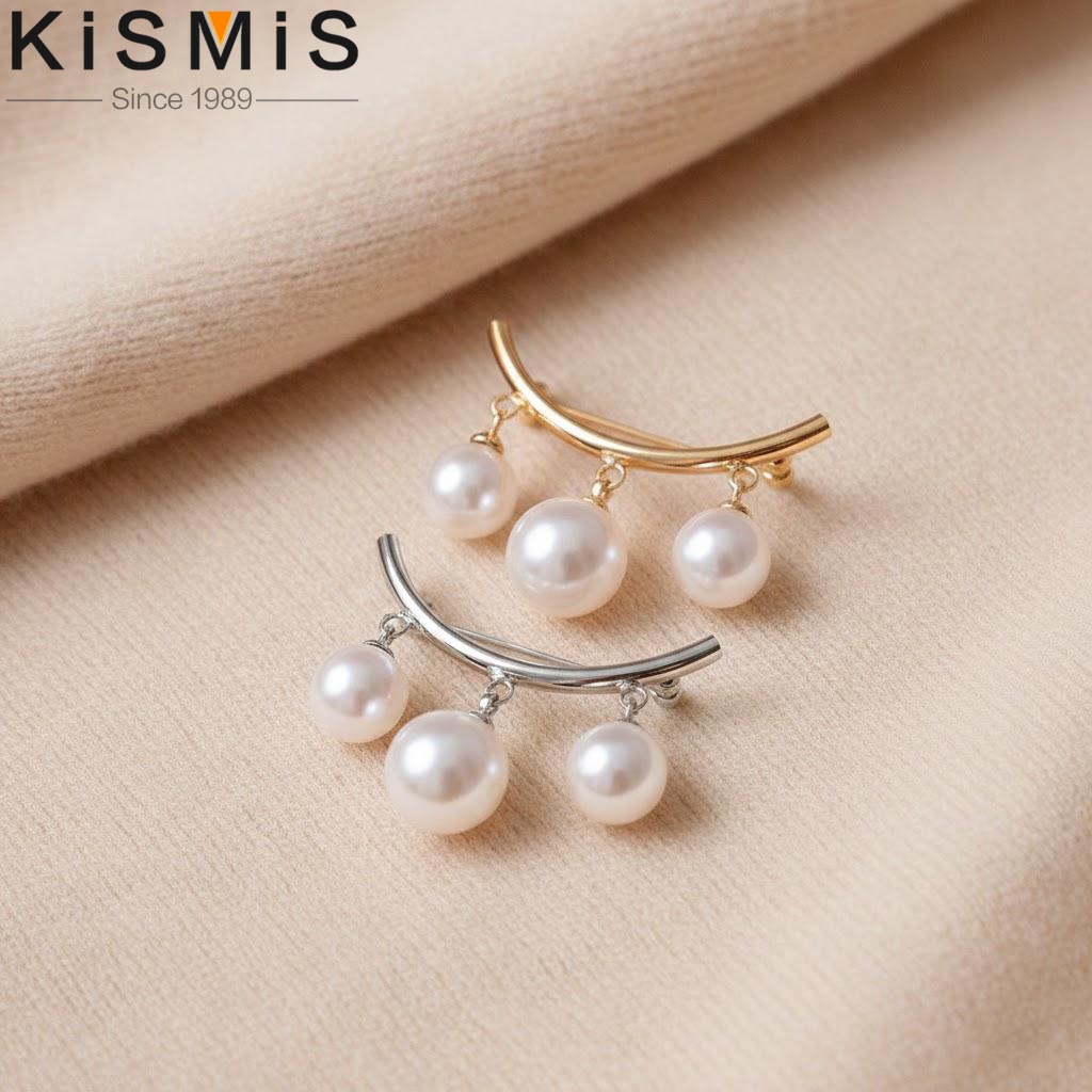 Women'S Formal Wear Cardigan - Women Pearl Brooch Elegant Fashion Three