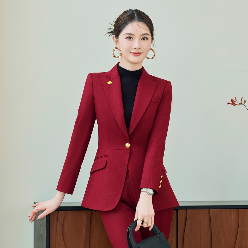 Red Suit Set for Women, Autumn - đánh giá và giá Women'S Elegant Formal Wear