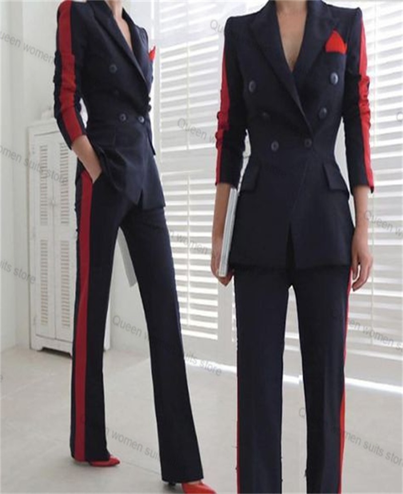 Red Black Autumn Women Suit Se - đánh giá và giá Women Formal Wear Trousers