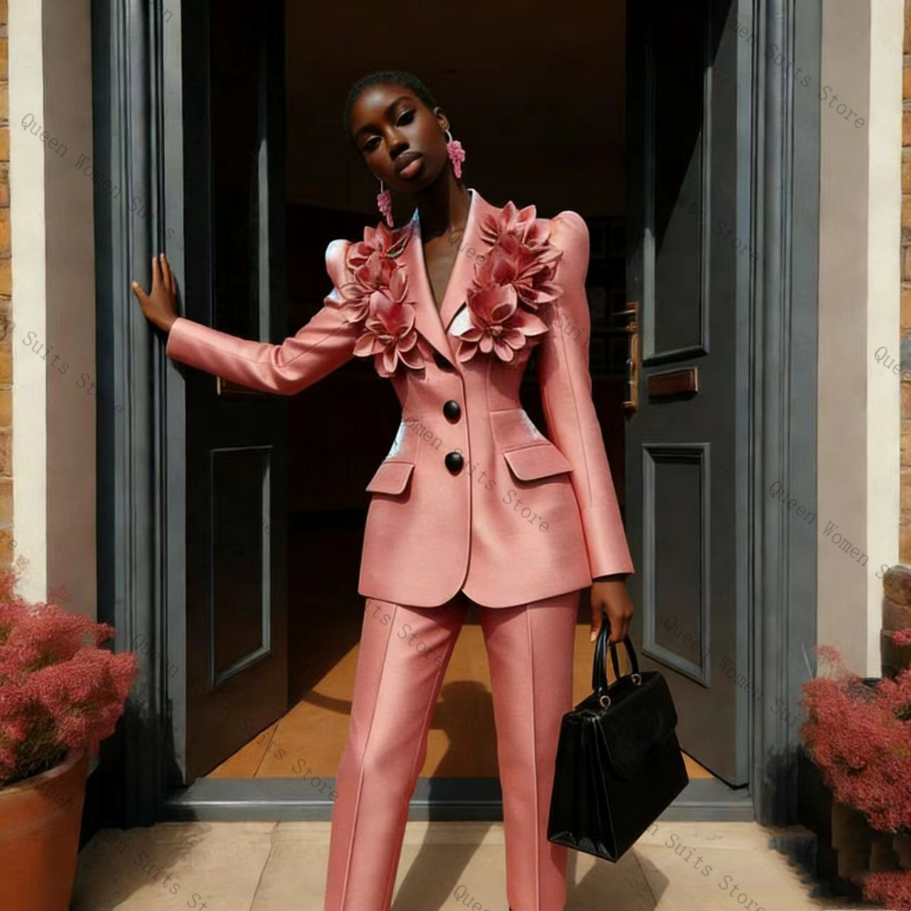 Pink Women Suit Pants Set 2 Pc - đánh giá và giá Women Formal Wear Trousers